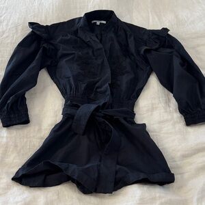 Derek Lam 10 Crosby, black romper, womens size 4